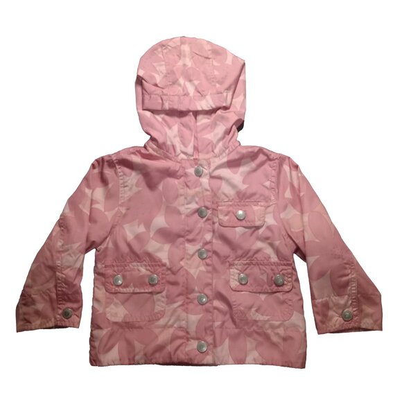 babyGAP Lined Floral Fall Hooded Jacket US 2Y - Picture 1 of 6